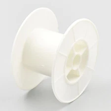 10 Pcs - Empty Bobbin round Hard Plastic Wire SPOOLS END Clear 4 Ribbon Lace Lin