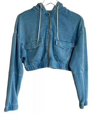 UO Urban Outfitters Yogi Fleece Cropped Hoodie Sweatshirt Size XS