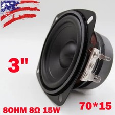 1PACK 3 inch 8ohm 8  15W Full-range Speaker Loudspeaker Waterproof Home Audio