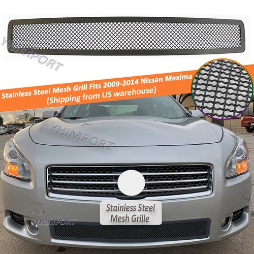 Chrome Front Grille Assembly For 2009-2014 Nissan Maxima - Direct Replacement, Honeycomb Style 13 thumbnail image