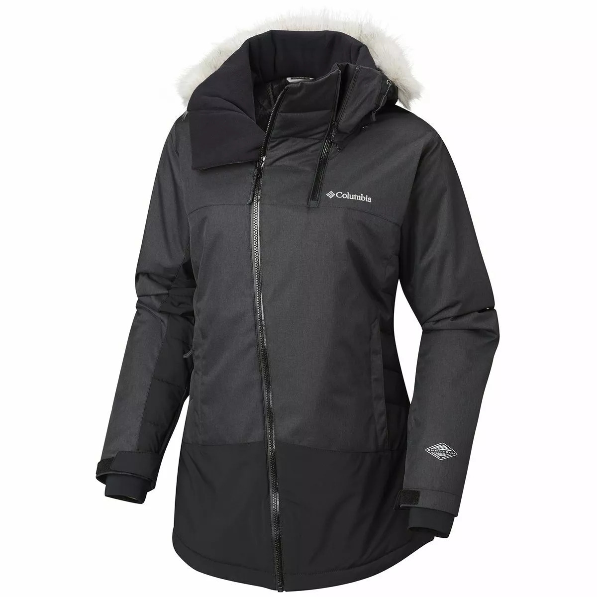 Columbia Women s Emerald Lake Parka Charcoal Black Omni Heat Jacket Sz XS