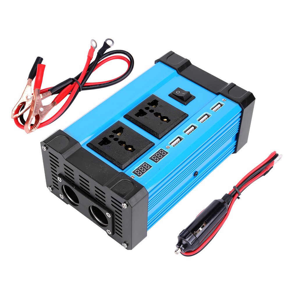 Power Inverter 6000W DC 12V to AC 240V Car Converter Plug Cable Trip