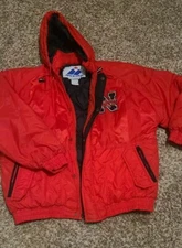 Apex One Nebraska Conrhuskers Huskers Coat Vintage with hood Mens Large