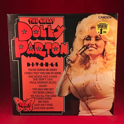 The Great Dolly Parton Vol. 1 D-I-V-O-R-C-E 1979 UK Vinyl LP Camden record
