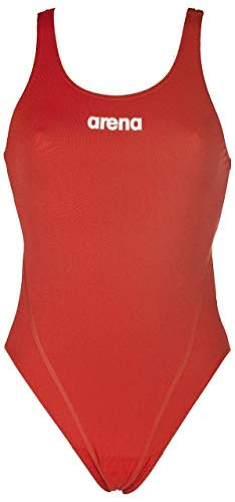 (TG. 40) Arena W Solid Swim Tech High, Costume Sportivo Donna, Rosso (Red/White)