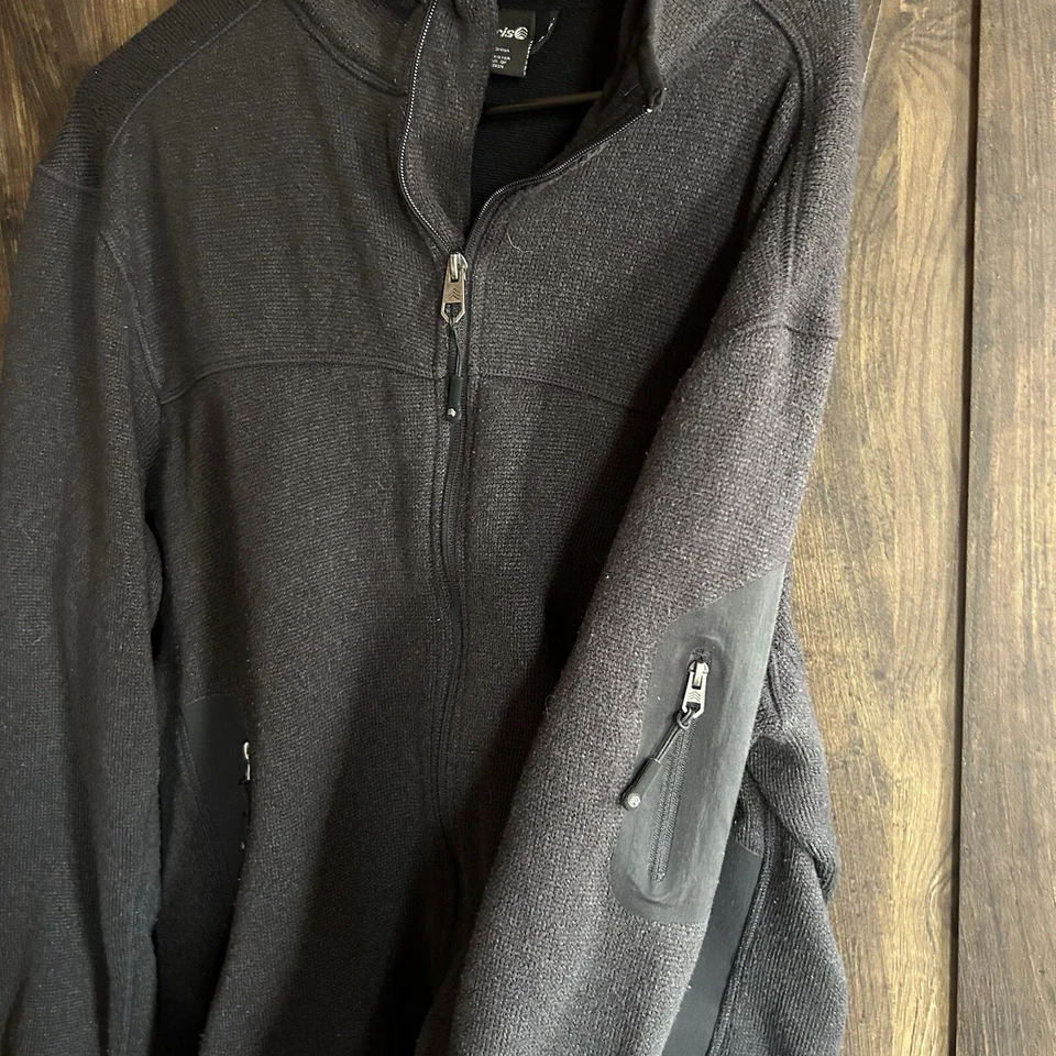 Chaqueta para hombre SOLARIS gris polar cremallera completa con bolsillos con cremallera—talla grande Foto 4 de 4