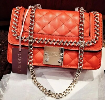 Brand New Kurt Geiger Carvela Bailey Red Quilted Chain Handle