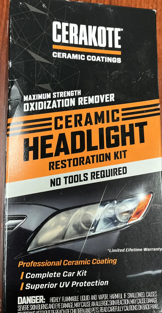 CERAKOTE Ceramic Headlight Restoration Kit Box Damaged