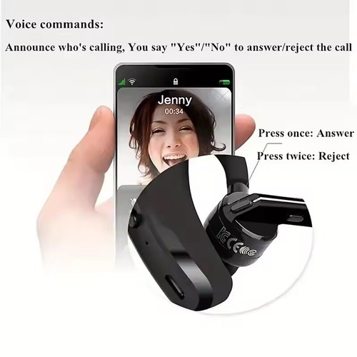 Trucker Bezprzewodowy zestaw słuchawkowy Bluetooth 5.1 Słuchawki Dual Mic Słuchawki douszne Redukcja szumów - Zdjęcie 15 z 19