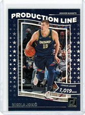 2022-23 Panini Donruss Nikola Jokic Production Line #5 Denver Nuggets