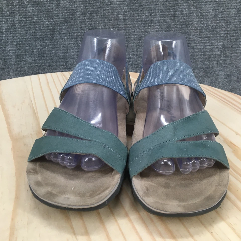 Sandalias Easy Spirit para mujer 9 Mesaa con cordones de cuero azul cómodas informales planas Foto 4 de 4