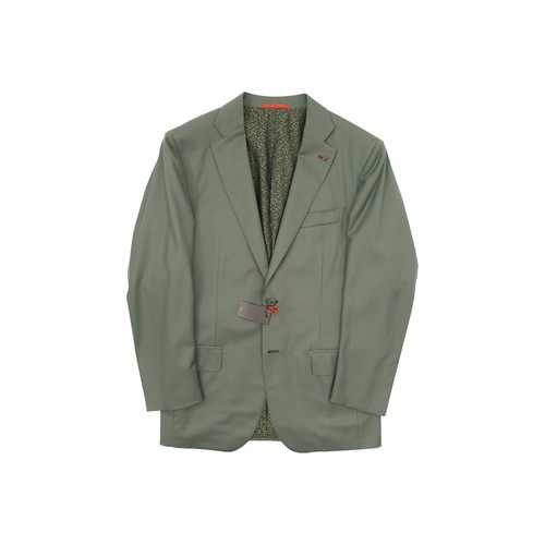 Isaia Green Wool Pa Silk Ea Coat YX381 Man | eBay
