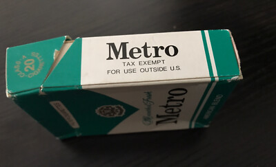 METRO MENTHOL FRESH AMERICAN BLEND CIGARETTES RARE VINTAGE HTF EMPTY BOX