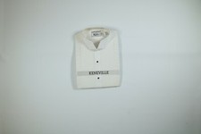 Mens Keneville White Tuxedo Top Black Pleated Black Stud Buttons NEW NWT