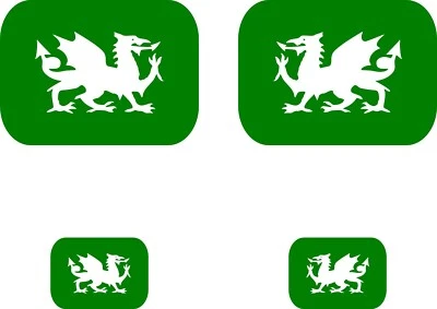 ADD POWER STENCILS 24 x Welsh Dragon Face Paint Body Art And Glass Etching stencils