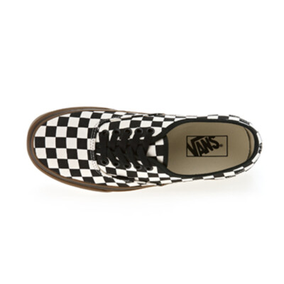 ◆VANS◆ Authentic Checkerboard Black White Gum VN0004MKIBB1 Vans Authentic Checkerboard 'Black White' VN0004MKIBB1