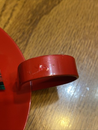 Red Metal Chamber Style Christmas Candlesticks - Picture 4 of 6