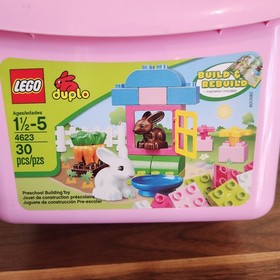 Lego Duplo Pink Brick Box Set 4623 Bunny Garden Toddler Incomplete Missing Bowl