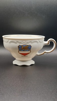 Porzellantasse Weimar Porzellan mit Rostocker Wappen