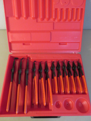 Cornwell Convertible Retaining Snap Ring Plier Set 12-Piece W/Case NICE!