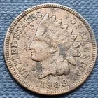 1908 S Indian Head Cent 1c XF Details #98658