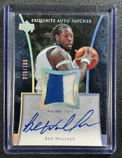 BEN WALLACE 2004-05 UPPER DECK EXQUISITE COLL #AP-BW GU PATCH AUTO 79/100