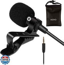 Movo PM10 Lavalier Microphone and Lapel Microphone for iPhone, iP