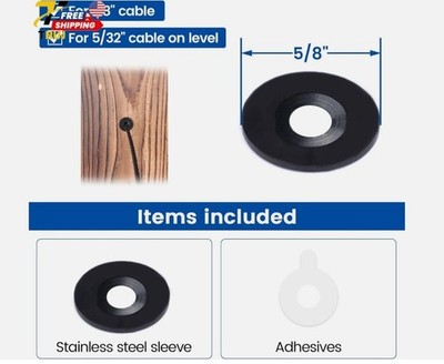 Muzata Black T316 Stainless Steel Adhesive Sleeve CR66 - Per Piece