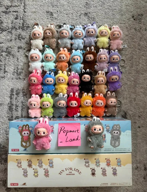 PopMart Labubu V4 The Monsters Pin for Love Series Vinyl Plush Pendant (A-Z)
