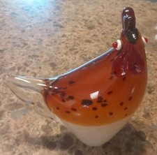 Vintage Murano Style Hand Blown Glass Rooster