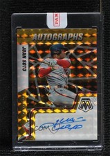 2022 Panini Mosaic Auto Holo Gold Mosaic Prizm /10 Juan Soto #AM-JS Auto