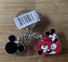 PORTE CLE KEYCHAIN DISNEY DISNEYLAND PARIS DLP MICKEY MINNIE COEUR MAIN TENDUE