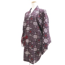 10832E2 Silk Japanese Kimono Haori Jacket Full Shibori Floral