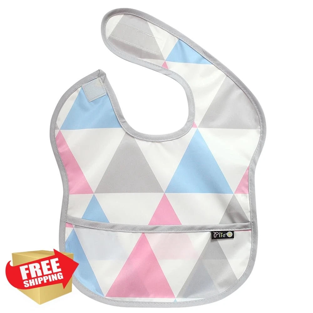 Plie Bibs 6-24 Months Pink Triangle One Size