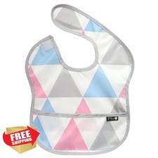 Plie Bibs 6-24 Months Pink Triangle One Size
