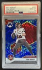 2021 Panini Mosaic Tom Brady No Huddle Prizm Blue #/75 Buccaneers PSA 10
