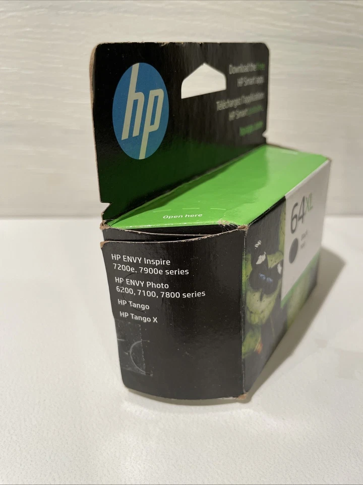 Genuine HP 64XL High Yield Black Ink Cartridge OEM Sealed Expiration 10/2023 - Image 2 of 4