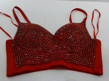 Women's Red Sequin Bustier Size XS NEW