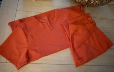 Mandala Scrub Set Orange Top 3XL Pants 2XL Cargo Pants Medical Scrubs Orange   