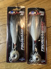 Bimini Bay TSUNAMI Pro Ball Jig TSBJ-4W & 3W Fishing Hook White 4oz &3oz