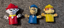 3 Paw Patrol Finger Puppets Chase Rubble Marshall