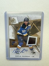 2021-22 Upper Deck SP Game Used - David Perron #45 Gold Jersey Autographs /65 