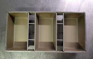 Bakers Mark Commercial Bakery 3 Strap Loaf Pans 3" Deep