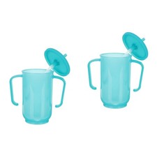 DOITOOL 2 Pcs Adult Sippy Cup for Elderly 12 oz Plastic Spill Proof Cup with ...