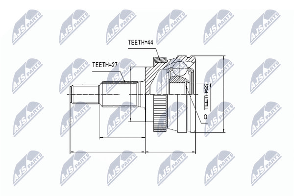 Gelenksatz Antriebswelle NTY NPZ-RE-033 FüR Renault Espace M22X1,5 3 Dti JE0M-image