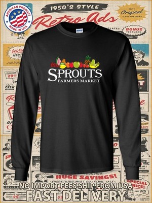 New Sprouts Farmers Market Logo Men's Long Slevee T-Shirt American T-Shirt
