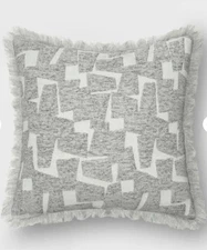 (Lot Of 2) Threshold Toss Pillow Geometric Patterned Cut Square Green 18 X 18in