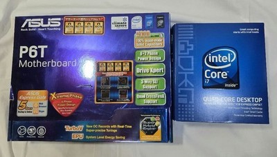 ASUS P6T Motherboard Core i7 920 CPU Corsair 2GB 1333MHz RAM Used