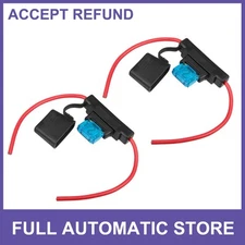 2 Set DC 12V 10 Gauge Car ATC Blade Style Inline Fuse Holder with 60A Fuse New