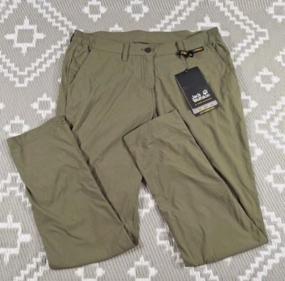 NEW Jack Wolfskin Desert Roll Up Womens Pants Trousers UK 18 UPF W32 L29 Walking